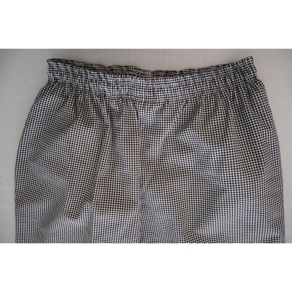 Chef Trends x Pinnacle B86 Unisex Sz XL Black/White Houndstooth Baggy Chef Pants - Picture 5 of 8